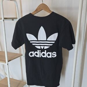 Adidas Black T-Shirt with White Logo